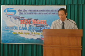 Đồng chí Nguyễn Xuân Long phát biểu tại Hội nghị